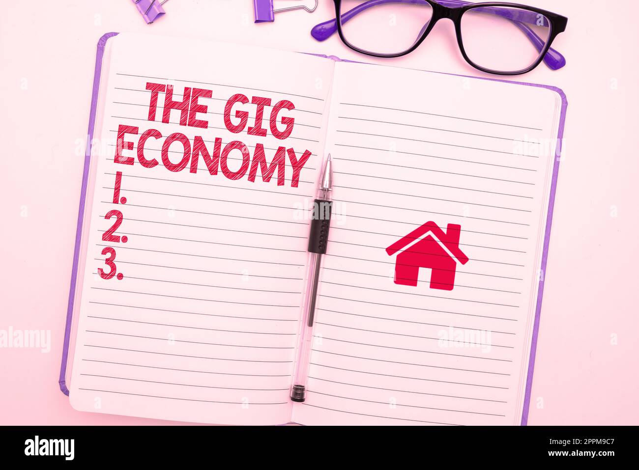 Konzeptionelle Darstellung der Gig Economy. Internet-Konzept Markt für befristete Arbeitsverträge Freiberufler Zeitarbeit Stockfoto