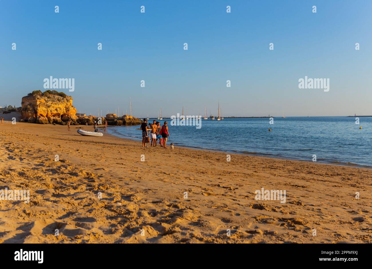 Praia Grande Strand. Ferragudo Stockfoto