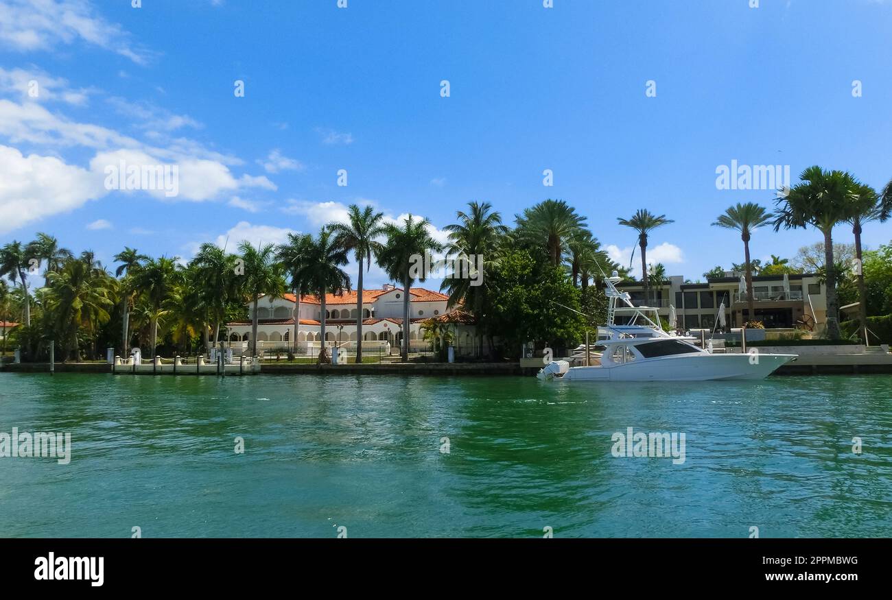 Luxuriöses Herrenhaus in Miami Beach, florida, USA Stockfoto