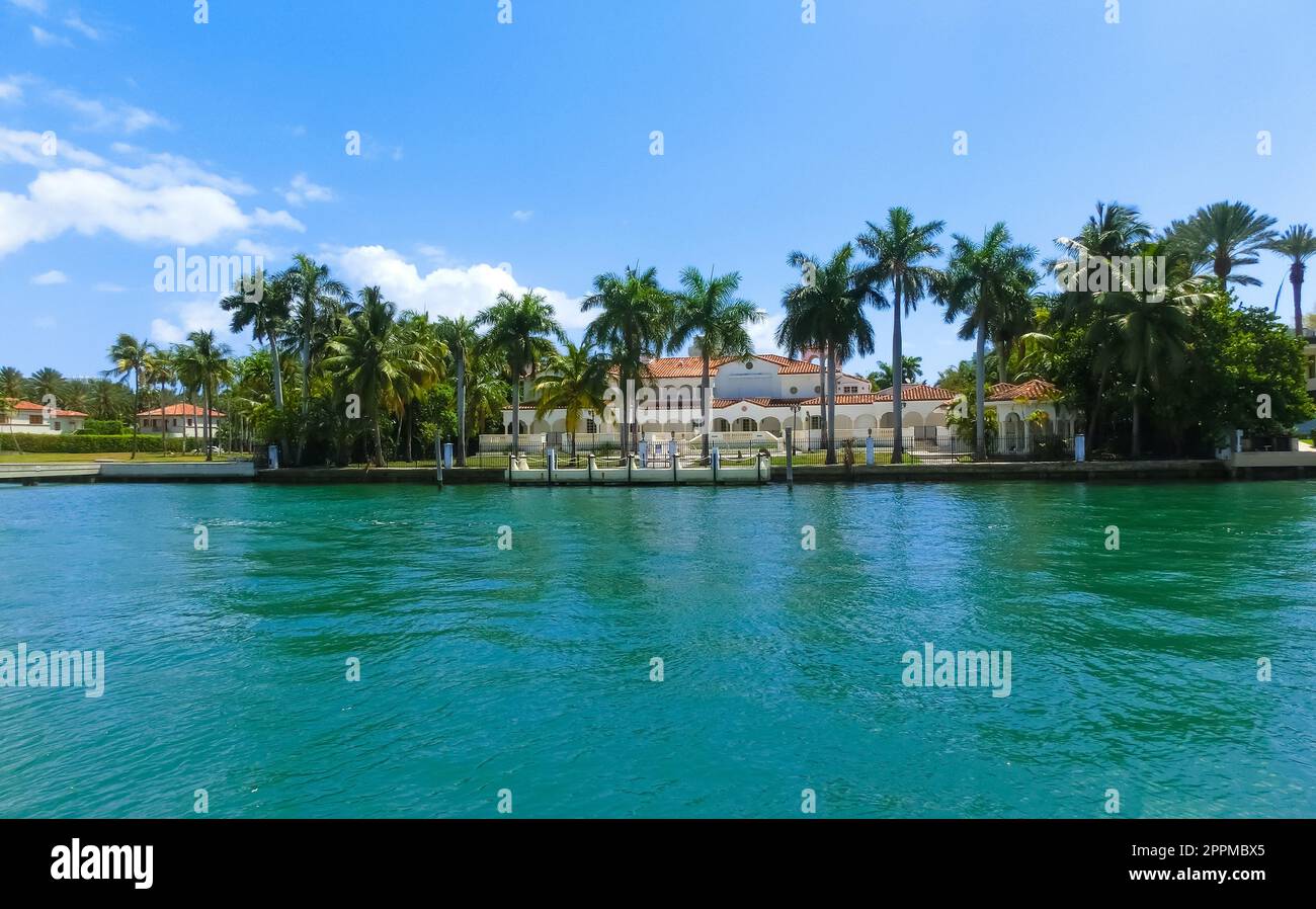 Luxuriöses Herrenhaus in Miami Beach, florida, USA Stockfoto