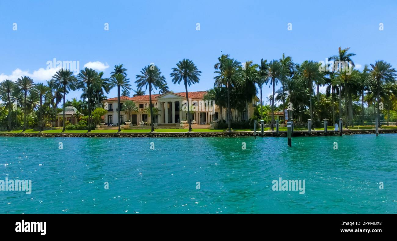 Luxuriöses Herrenhaus in Miami Beach, florida, USA Stockfoto