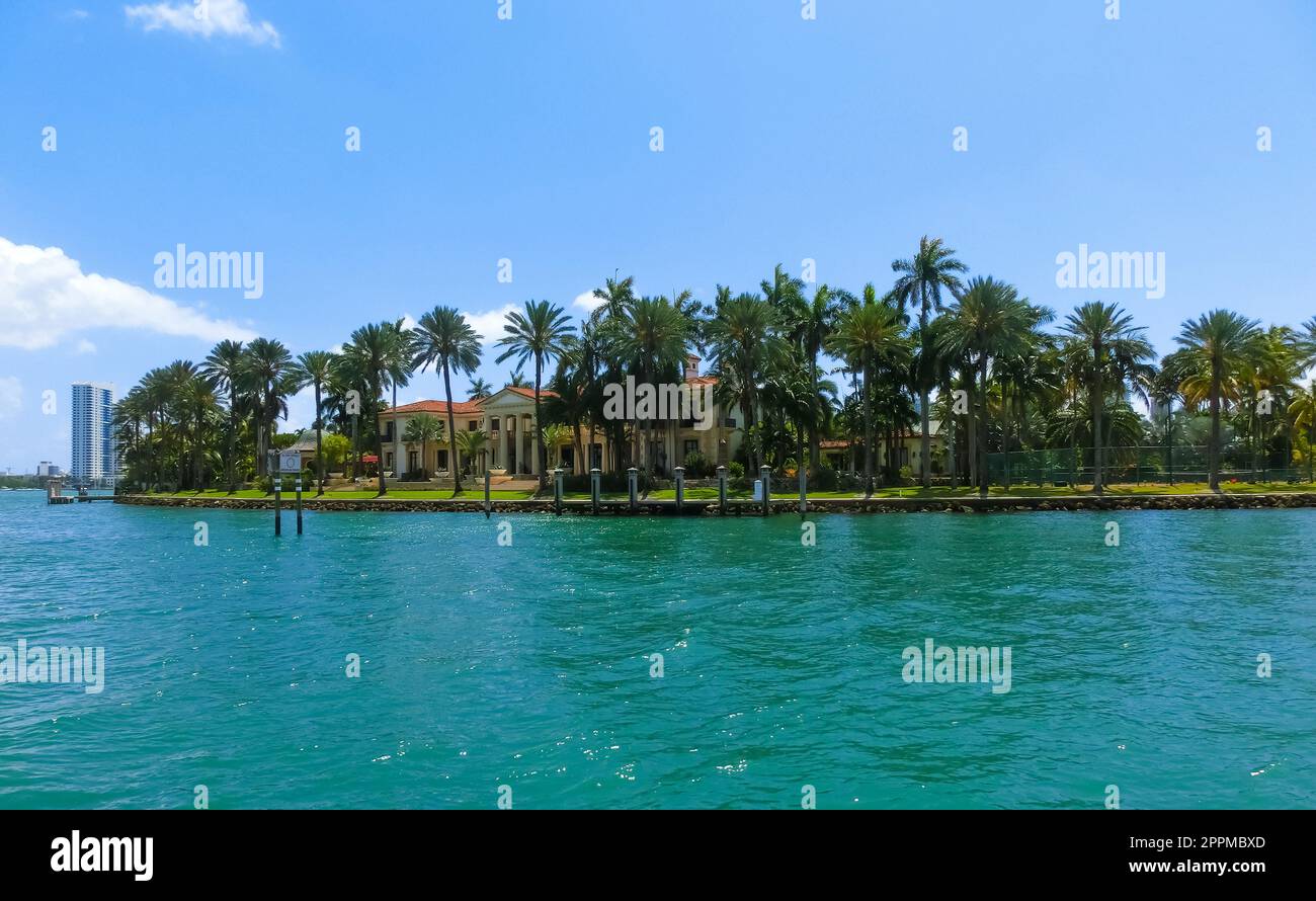 Luxuriöses Herrenhaus in Miami Beach, florida, USA Stockfoto