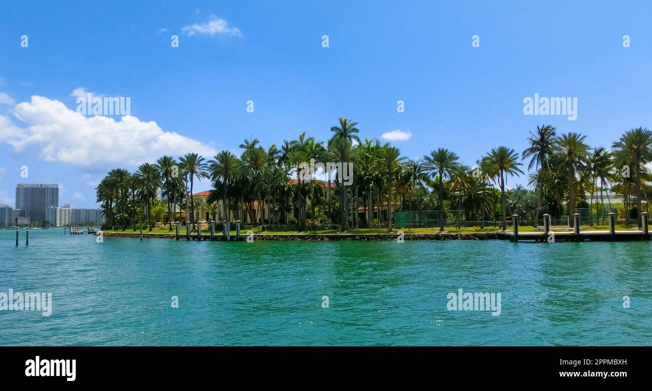 Luxuriöses Herrenhaus in Miami Beach, florida, USA Stockfoto