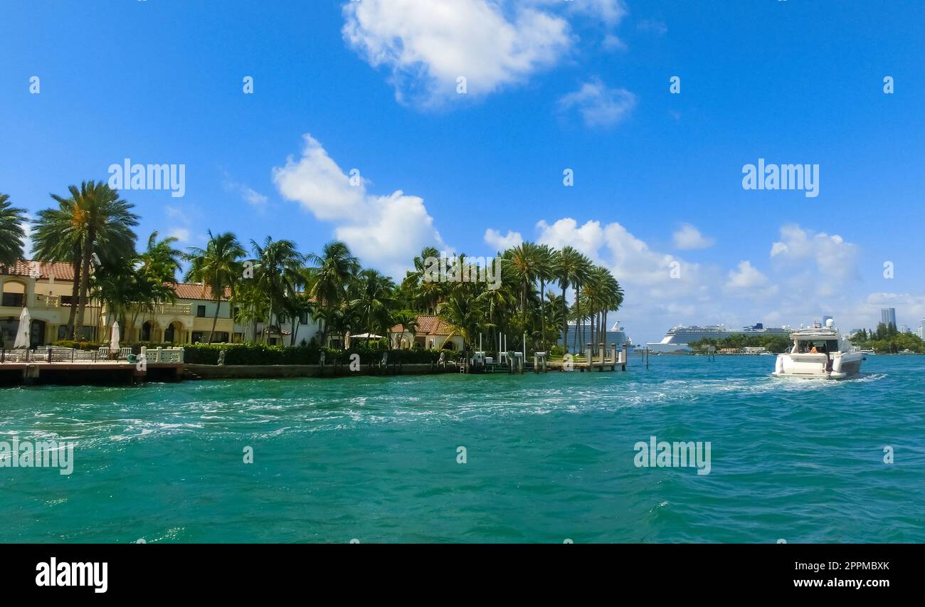 Luxuriöses Herrenhaus in Miami Beach, florida, USA Stockfoto