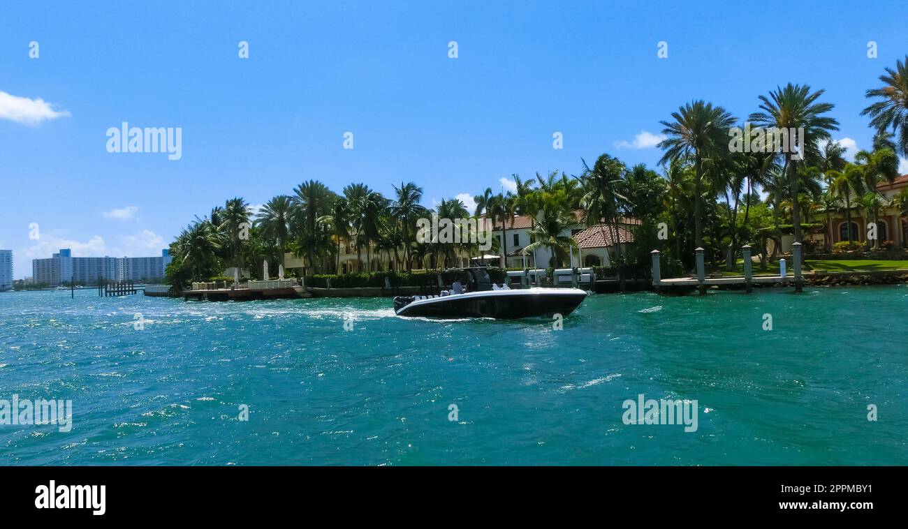 Luxuriöses Herrenhaus in Miami Beach, florida, USA Stockfoto
