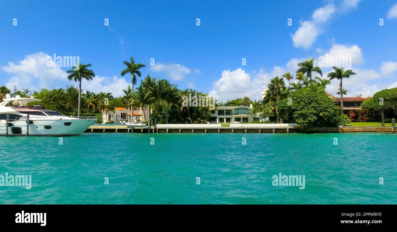 Luxuriöses Herrenhaus in Miami Beach, florida, USA Stockfoto