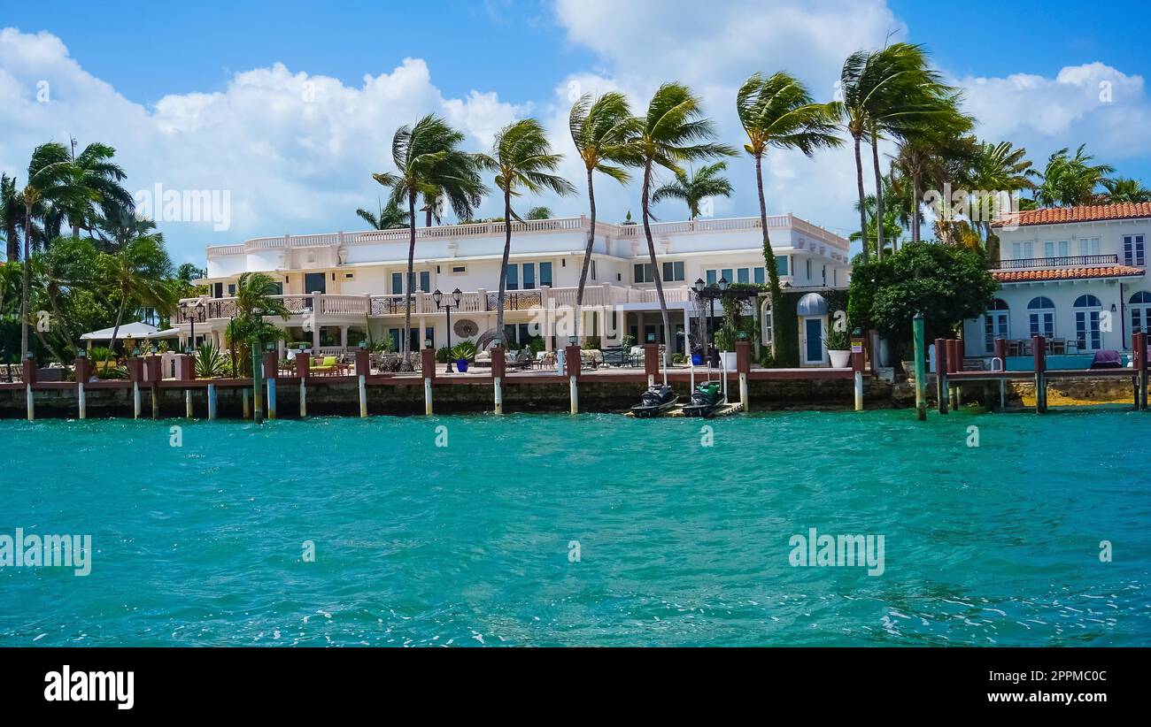 Luxuriöses Herrenhaus in Miami Beach, florida, USA Stockfoto