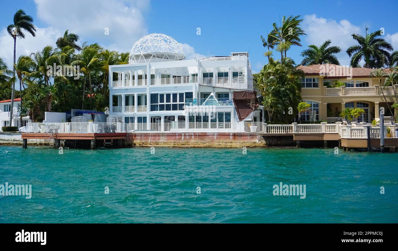 Luxuriöses Herrenhaus in Miami Beach, florida, USA Stockfoto