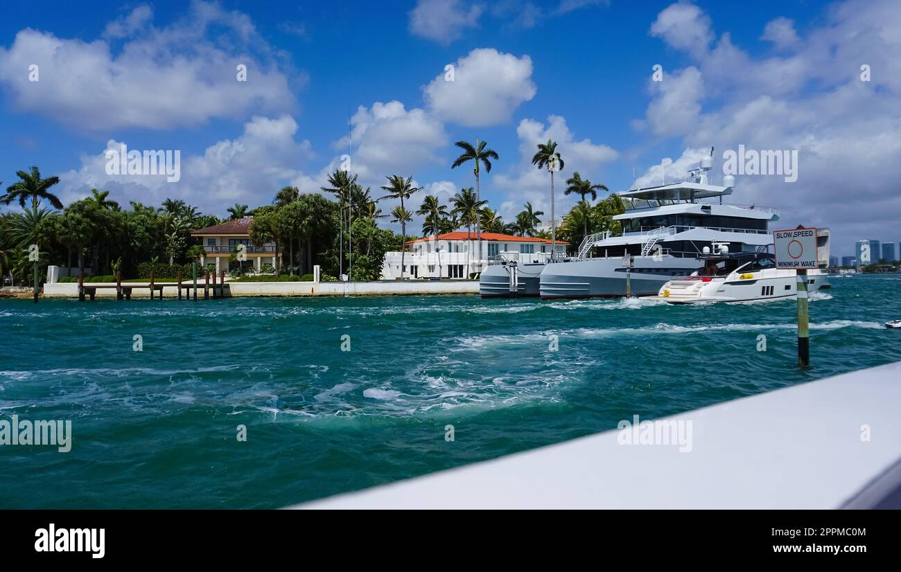 Luxuriöses Herrenhaus in Miami Beach, florida, USA Stockfoto