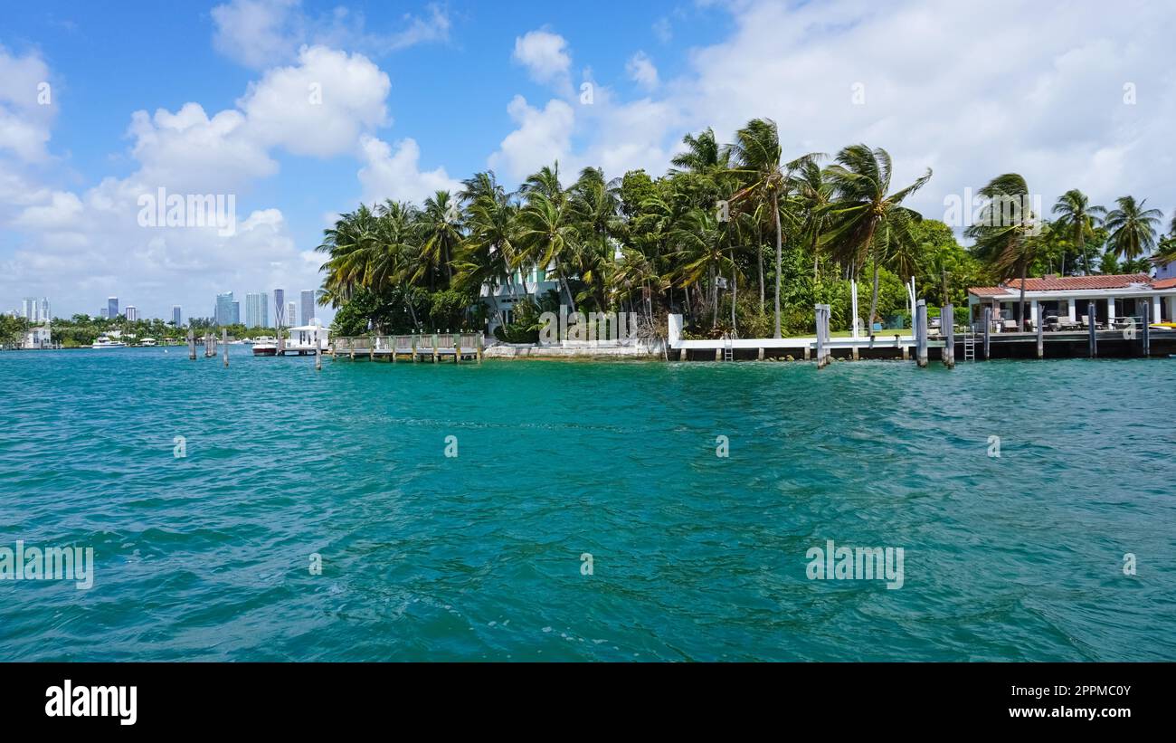 Luxuriöses Herrenhaus in Miami Beach, florida, USA Stockfoto