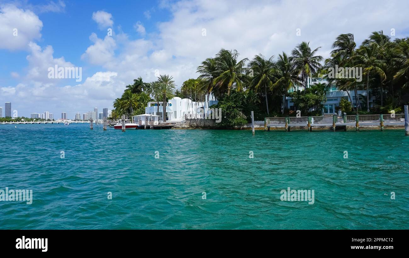 Luxuriöses Herrenhaus in Miami Beach, florida, USA Stockfoto