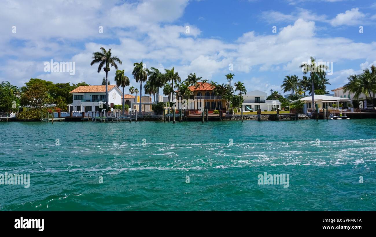 Luxuriöses Herrenhaus in Miami Beach, florida, USA Stockfoto