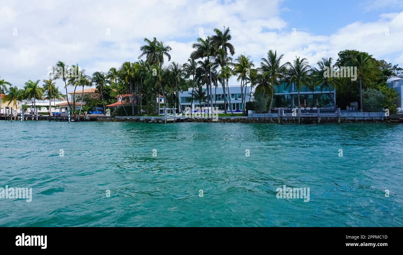 Luxuriöses Herrenhaus in Miami Beach, florida, USA Stockfoto