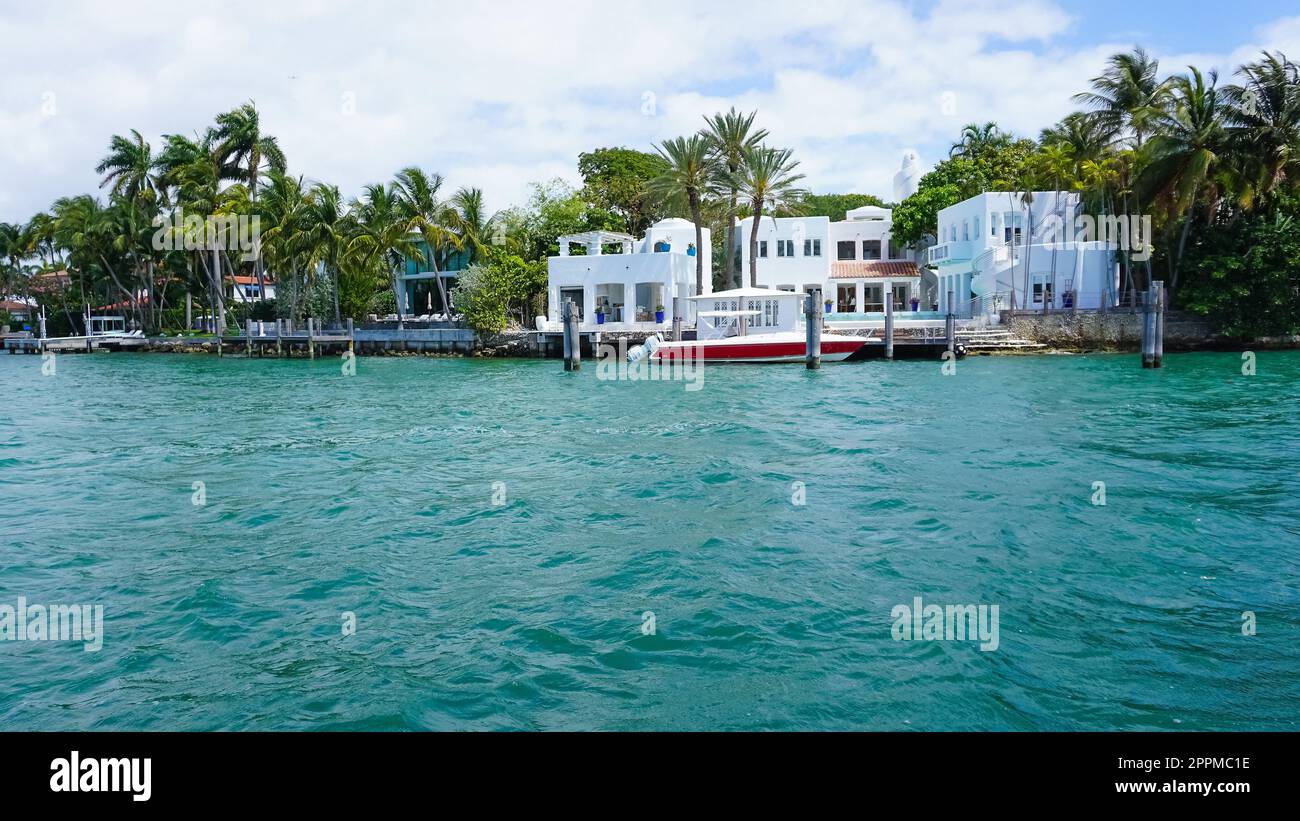 Luxuriöses Herrenhaus in Miami Beach, florida, USA Stockfoto