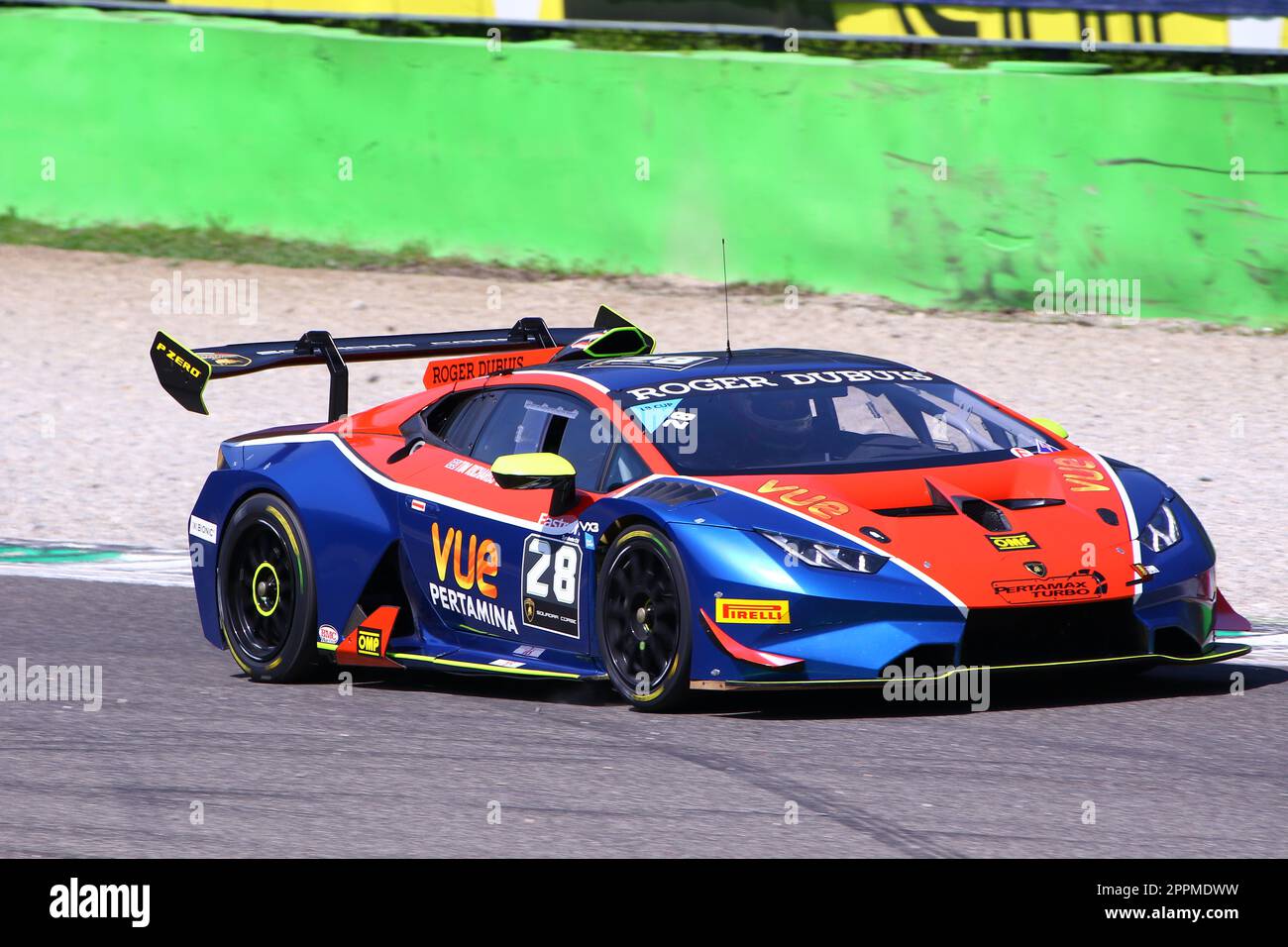 Lamborghini Super trofeo 28Mtech Rennteam Monza Rennstrecke 2018 Stockfoto