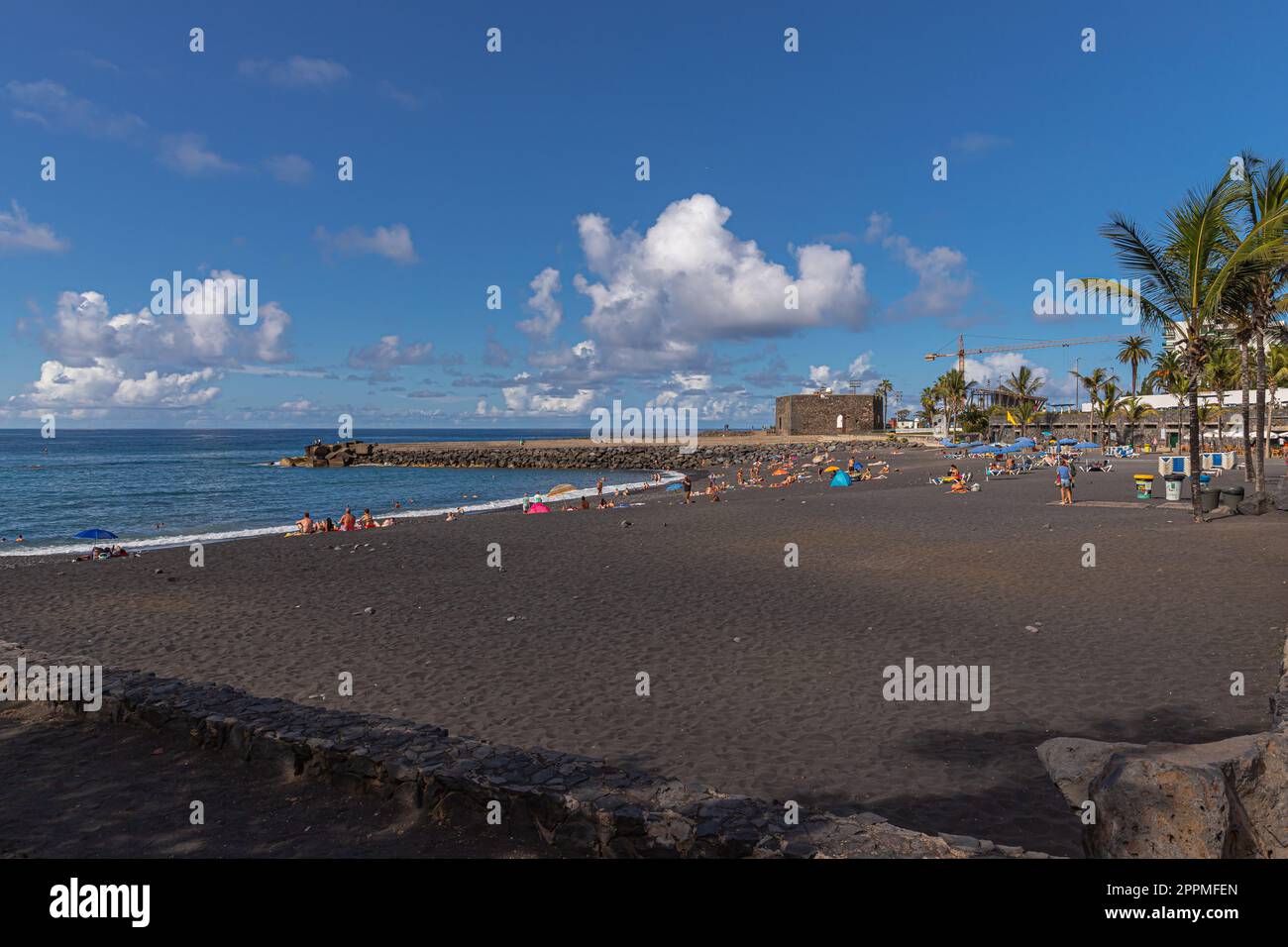 Der Strand von Playa del Castillo Stockfoto