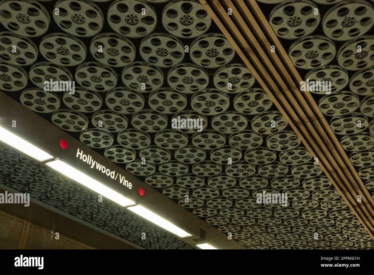 U-Bahn-Station Hollywood Vine Stockfoto