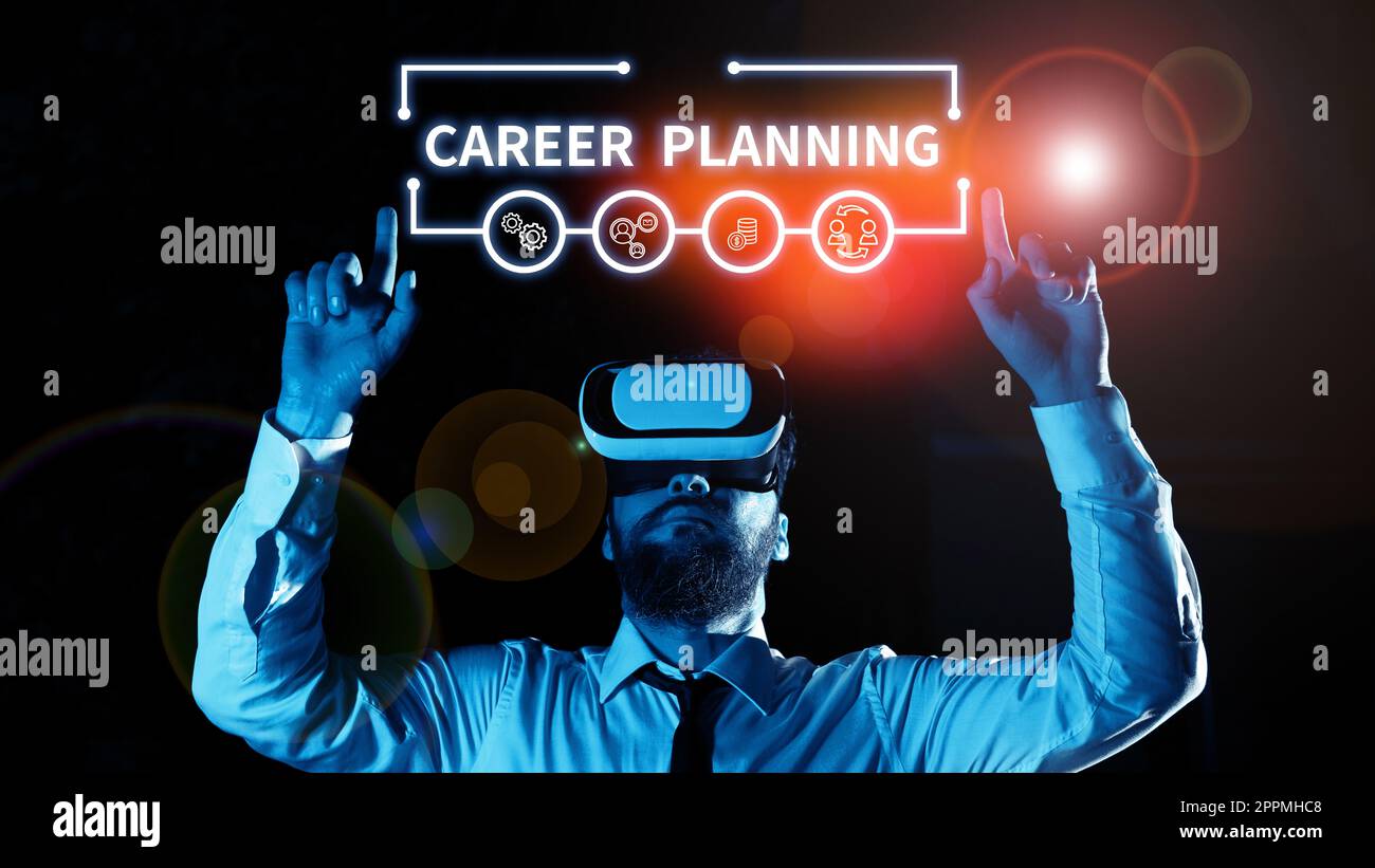 Handschriftlicher Text Career Planning (Karriereplanung). Ein Wort, das auf Einer Liste von Zielen und den Maßnahmen steht, die Sie ergreifen können, um diese zu erreichen Stockfoto
