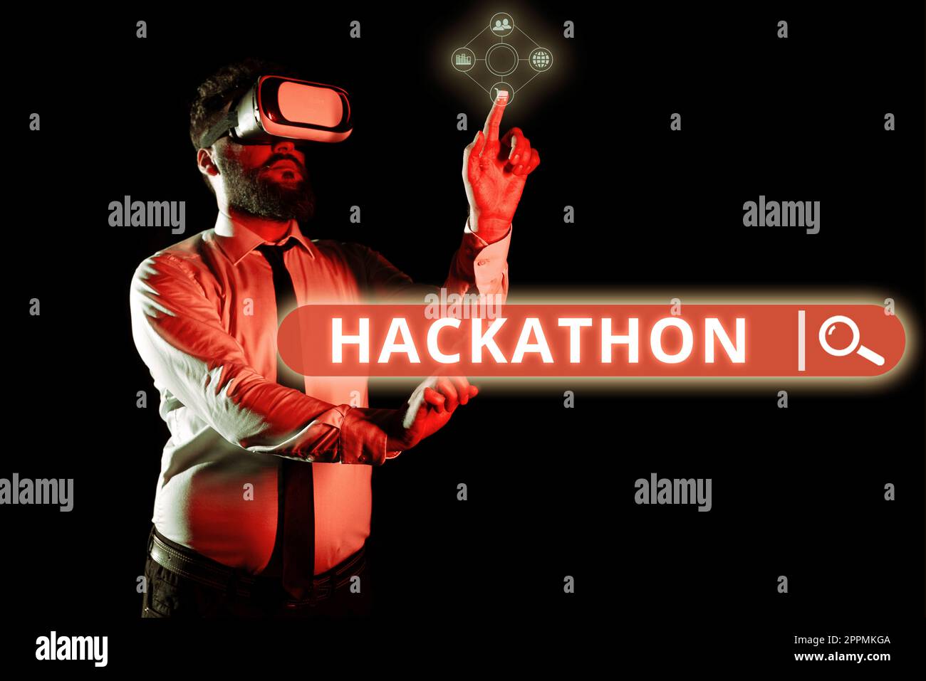 Handschrifttext Hackathon. Veranstaltung zur Unternehmensübersicht, bei der eine große Anzahl von Personen an der Programmierung beteiligt ist Stockfoto