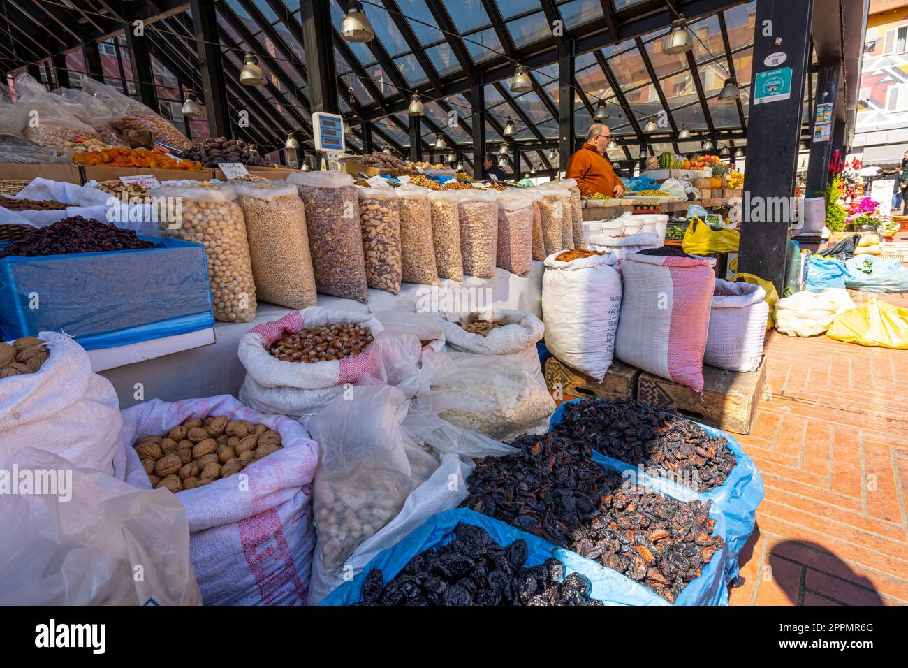 Pazari i Ri Markt in Tirana, Albanien Stockfoto