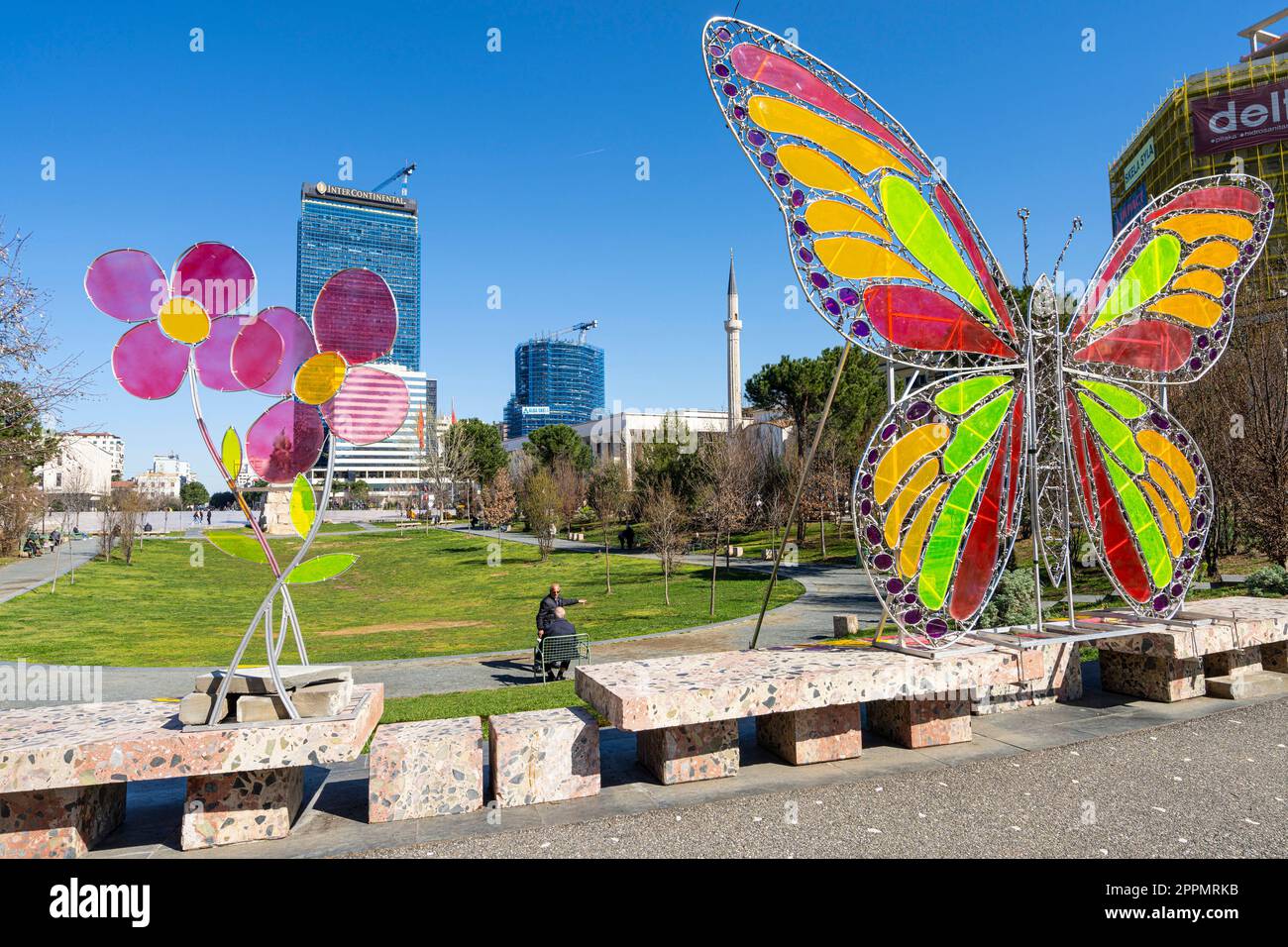 Europapark in Tirana, Albanien Stockfoto