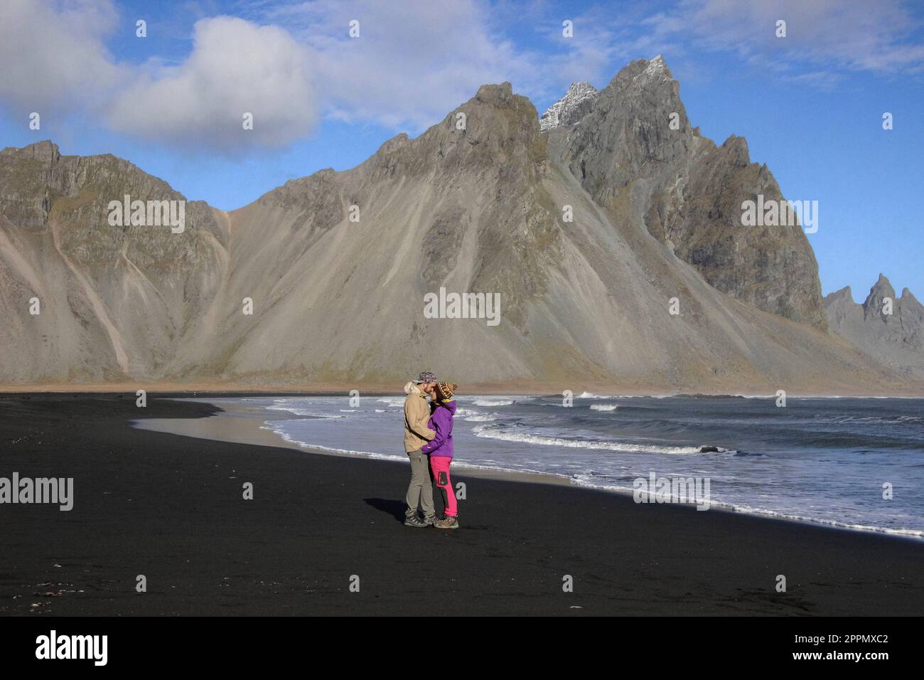 Vestrahorn Mountain und Stokksnes, Island Stockfoto