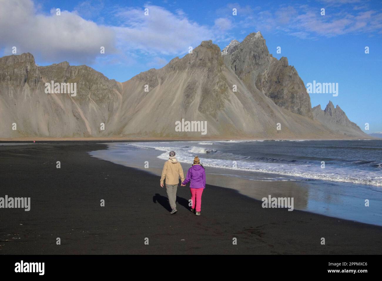 Vestrahorn Mountain und Stokksnes, Island Stockfoto