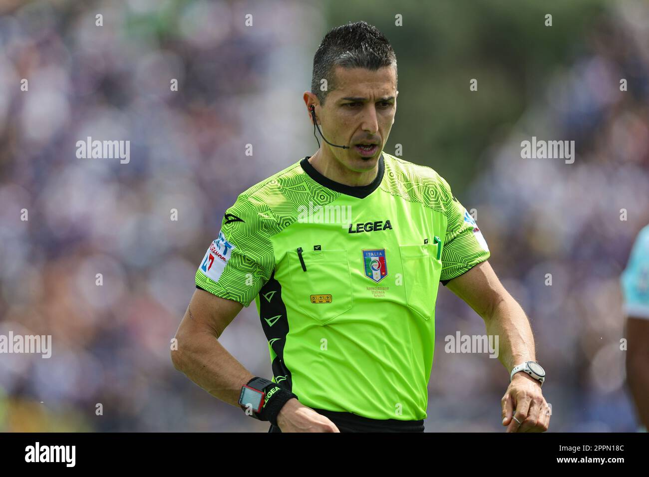 ITA-SerieA-Empoli / Inter&#XA;EMPOLI, ITALIEN – April 23, Schiedsrichter Livio Marinelli über das Fußballspiel Der Italienischen Serie Zwischen Empoli und INTER , Stockfoto