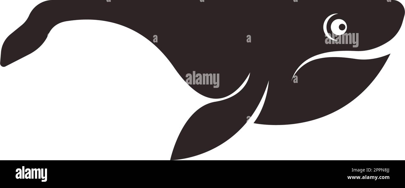 Vorlage für Wal-Symbol-Logo-Design-Illustration Stock Vektor