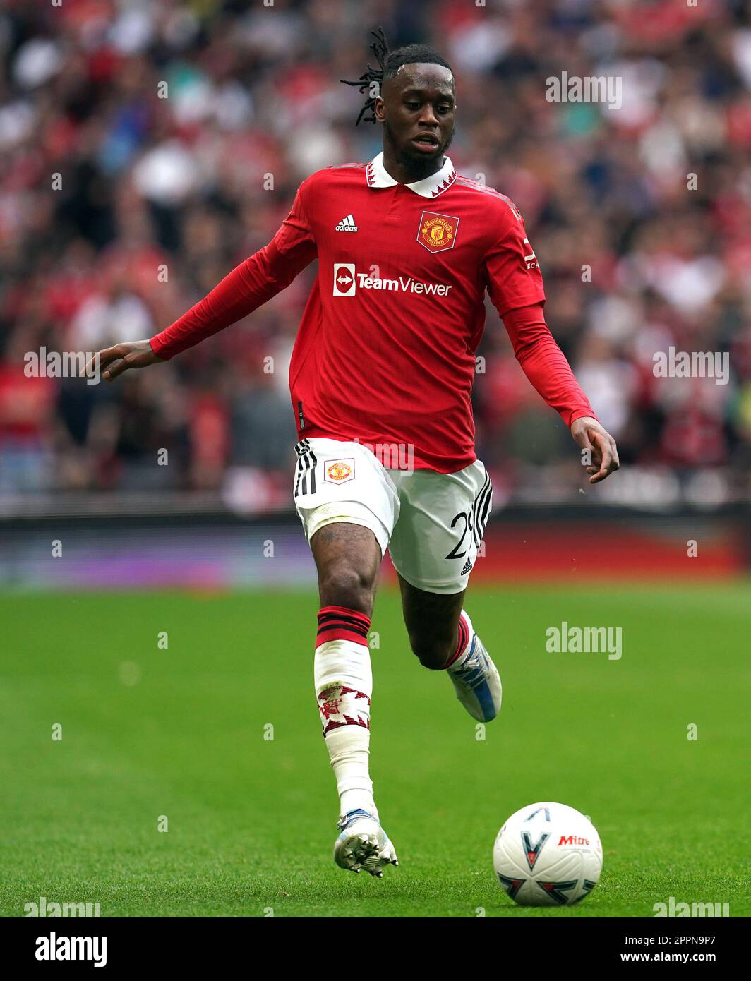 Aaron WanBissaka von Manchester United während des Halbfinalspiels des