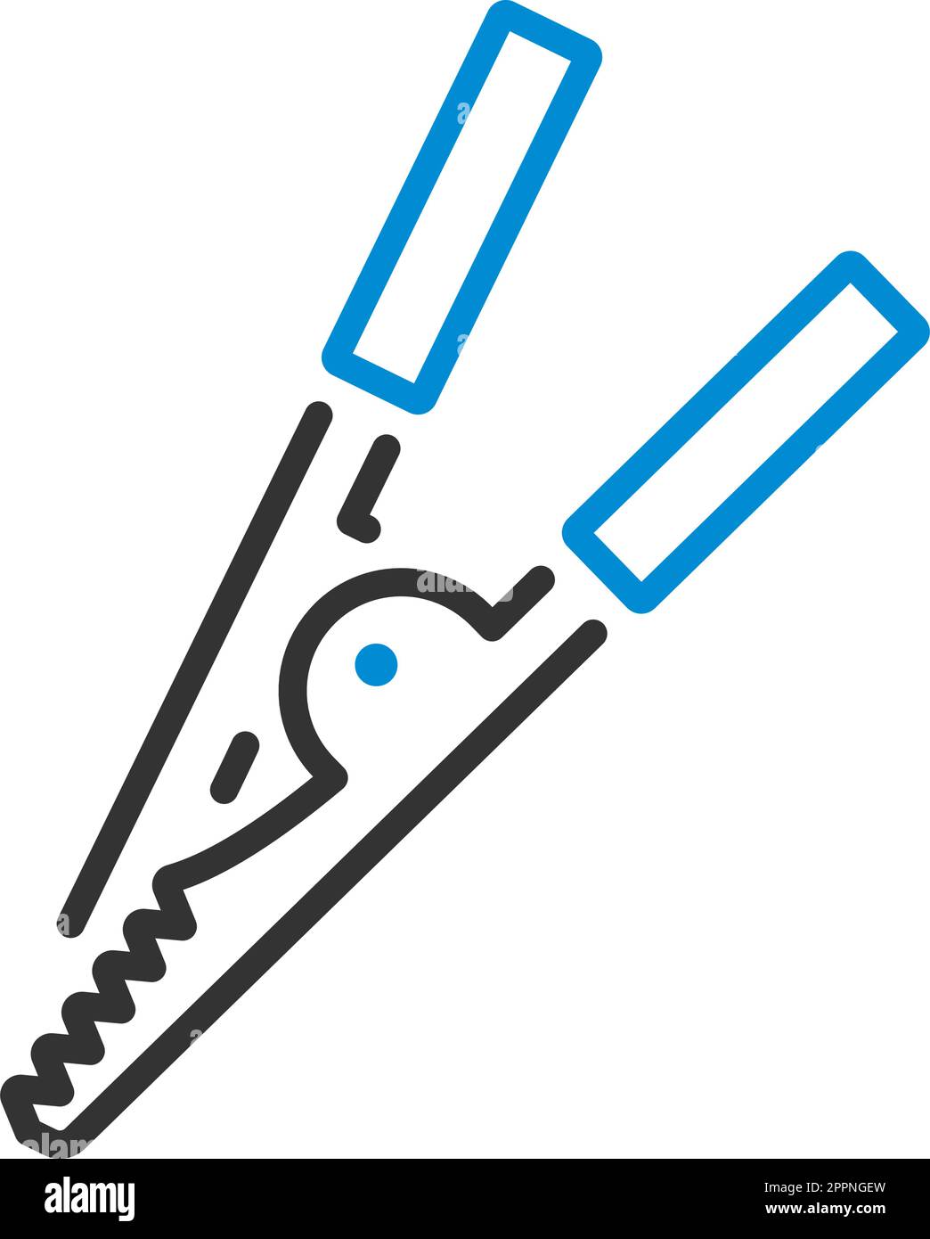 Krokodilklemmensymbol Stock Vektor