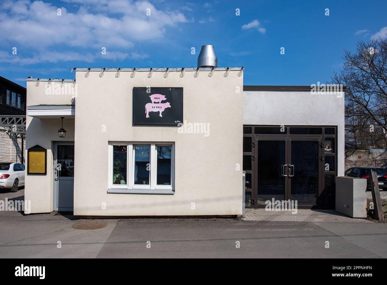 Argentinisches restaurant parrilla Siga la Vaga im Vabriku 6-1 im Kalamaja-Viertel von Tallinn, Estland Stockfoto