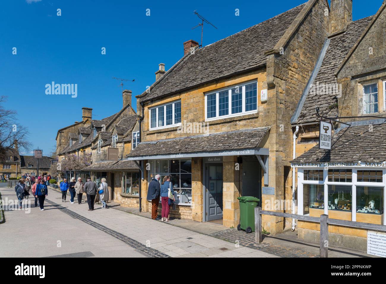 Das hübsche Dorf Cotswold am Broadway in Worcestershire, England, Großbritannien Stockfoto