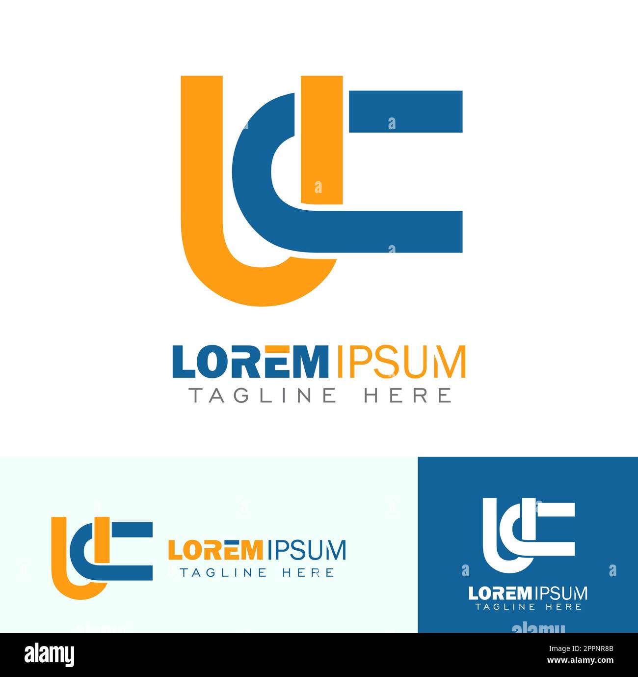 Ursprüngliches Logo des UC-Monogramms Stock Vektor