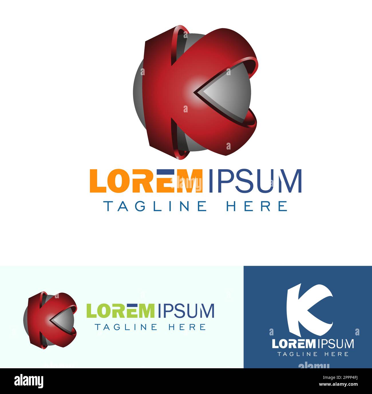 3D Circle-K-Logo-Schild Stock Vektor