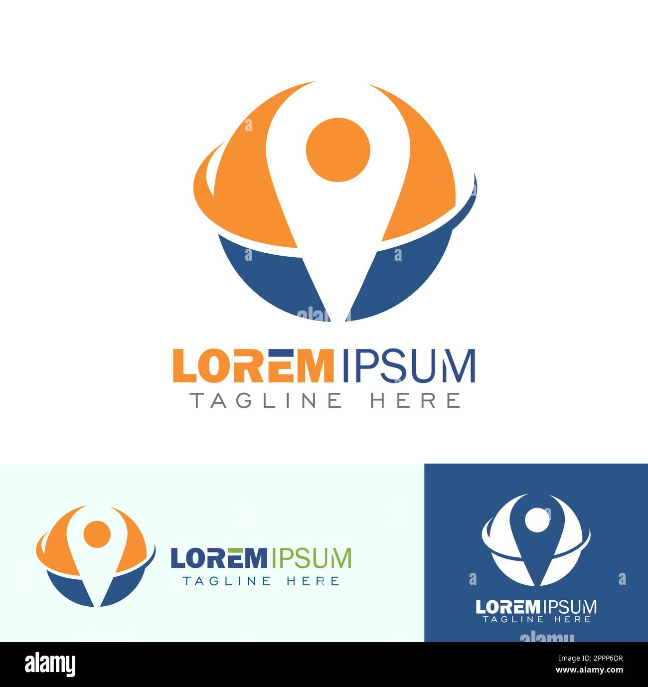 Logo-Schild „Globe Location“ Stock Vektor