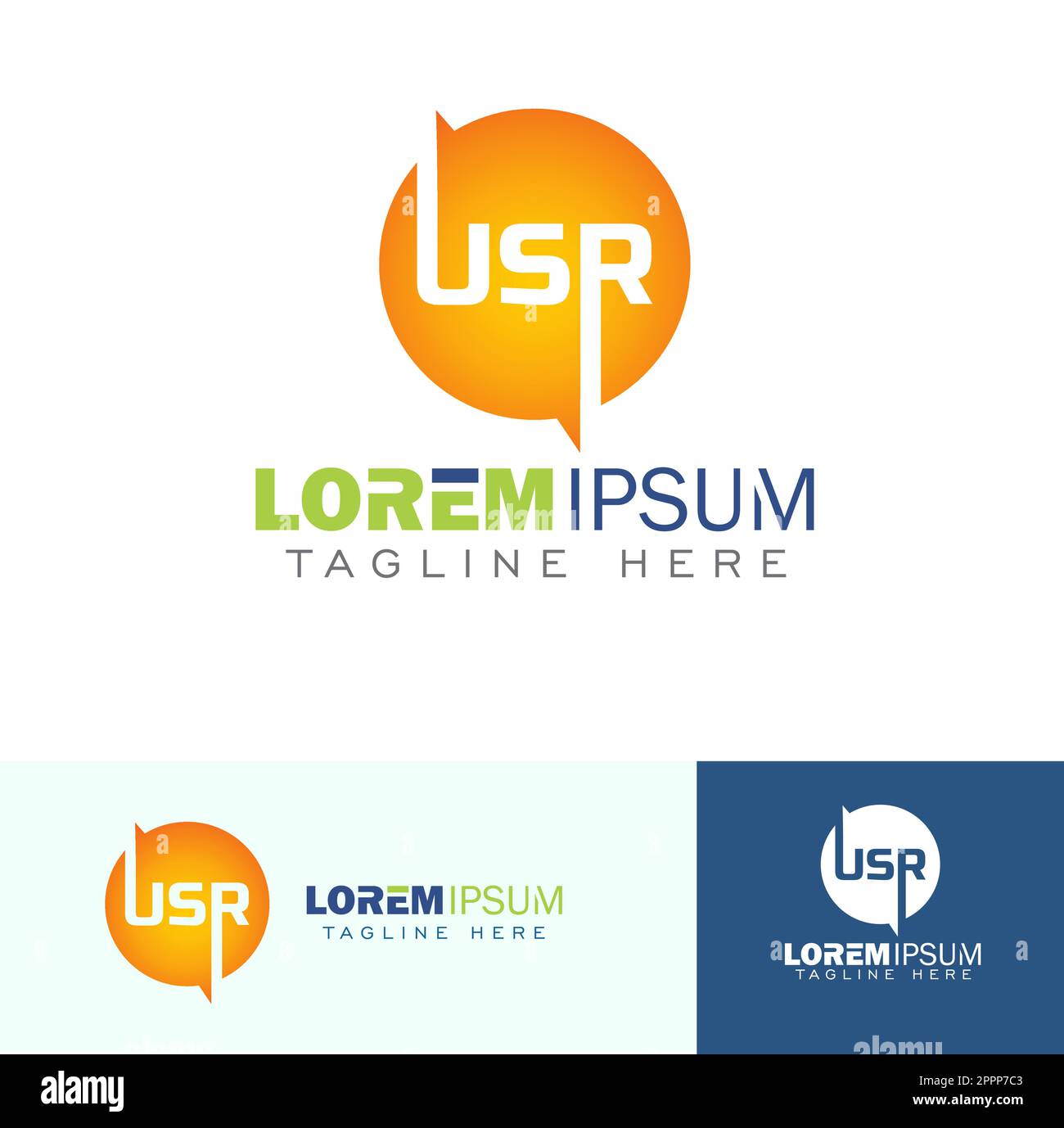 URSPRÜNGLICHES LOGO-Zeichen FÜR USR Monogramm Stock Vektor