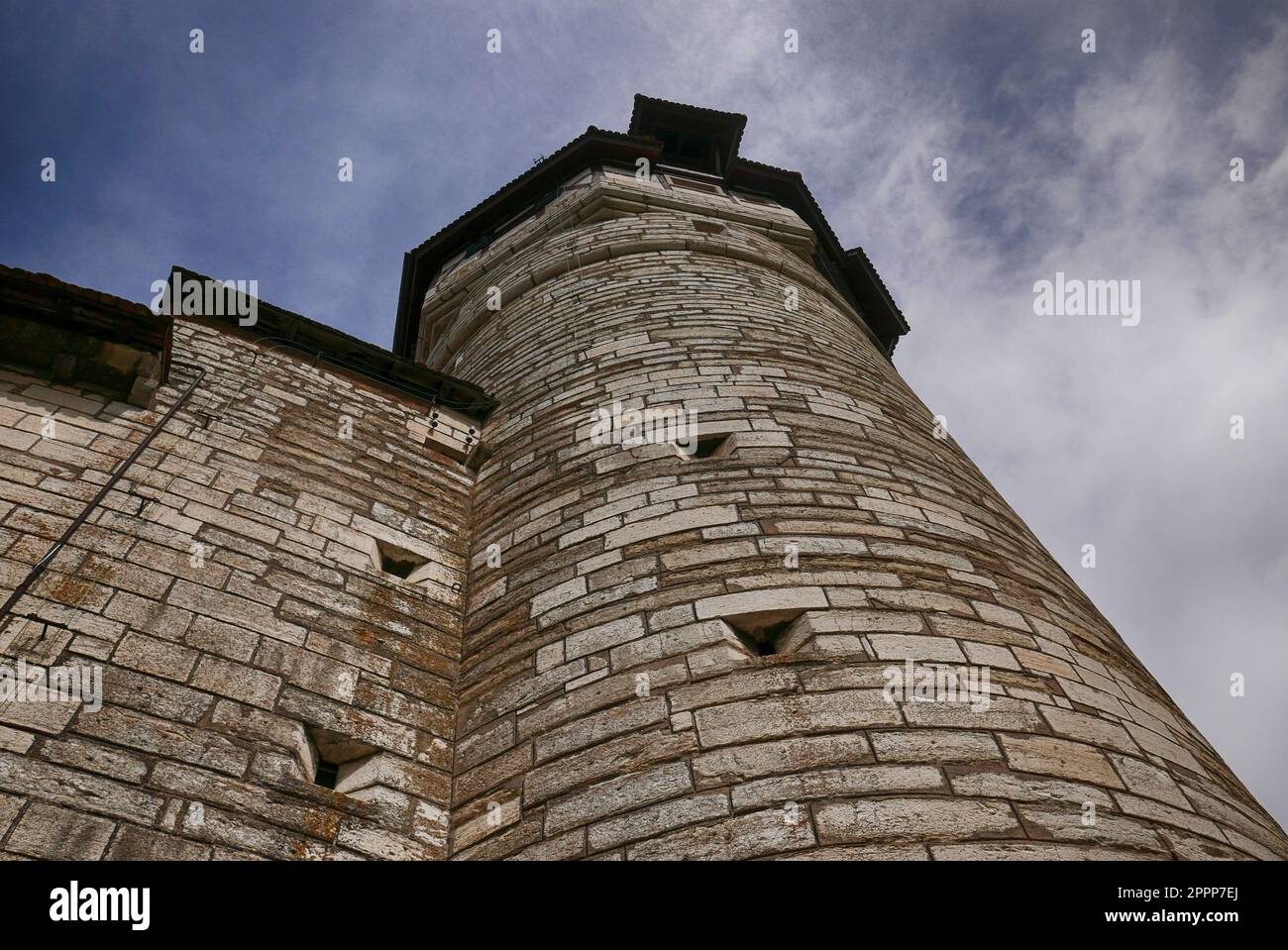 Munot, eine kreisförmige Festung aus dem 16. Jahrhundert in Schaffhausen, Schweiz Stockfoto