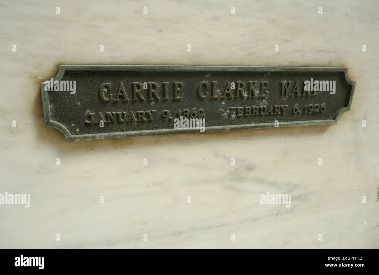 Los Angeles, Kalifornien, USA 20. April 2023 Actrress Carrie Clarke ward Grave im ABC Mausoleum auf dem Hollywood Forever Cemetery am 20. April 2023 in Los Angeles, Kalifornien, USA. Foto: Barry King/Alamy Stock Photo Stockfoto