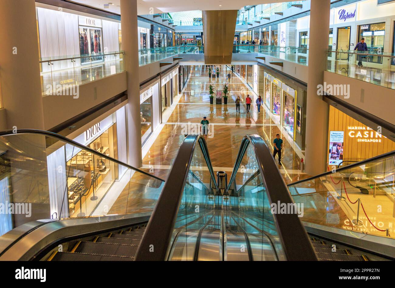 Die Shoppes at Marina Bay Sands, Singapur Stockfoto