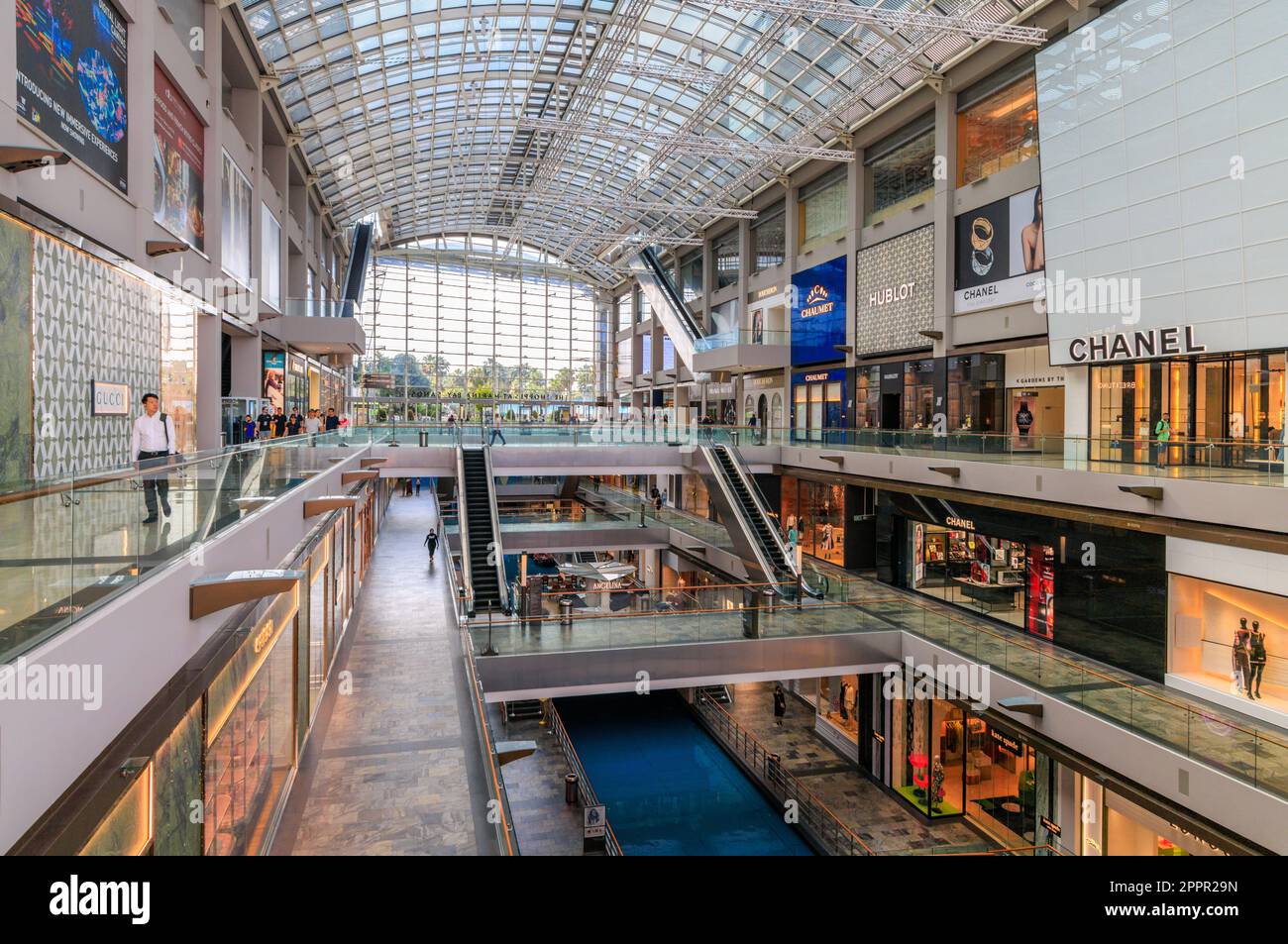 Die Shoppes at Marina Bay Sands, Singapur Stockfoto
