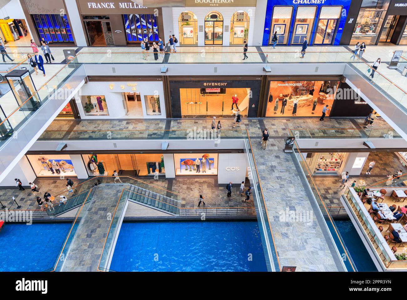 Die Shoppes at Marina Bay Sands, Singapur Stockfoto