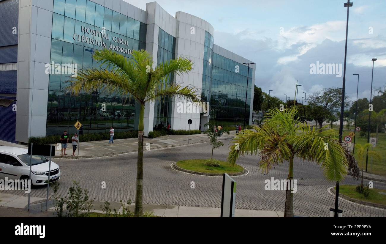 feira de santana, bahia, brasilien - 23. april 2023: Blick auf das Cleriston Andrade General Hospital in der Stadt Feira de Santana. Stockfoto