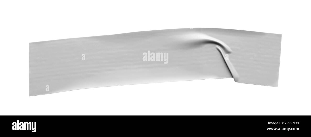 Graues Isolierband, isoliert auf weiß, Draufsicht Stockfoto