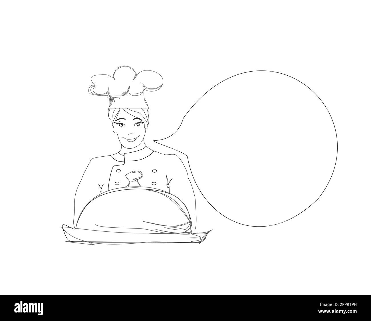 Doodle Cook auf weißem Hintergrund Stock Vektor