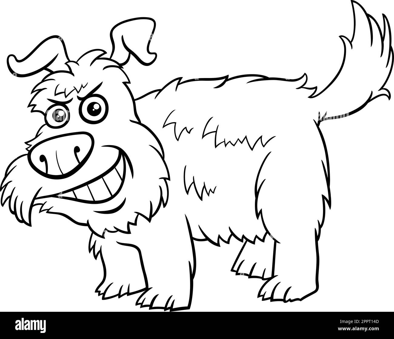 Comic-Comic-Comic-Figuren-Malerseite für Hunde-Tiere Stock Vektor