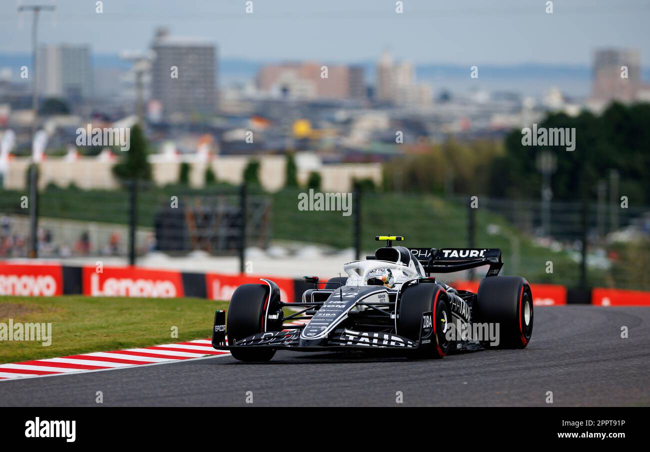 SUZUKA, JAPAN, Suzuka Circuit, 8. Oktober: Yuki Tsunoda (JPN) des Teams AlphaTauri bei der Qualifikation während des japanischen Formel-1-Grand Prix beim S Stockfoto