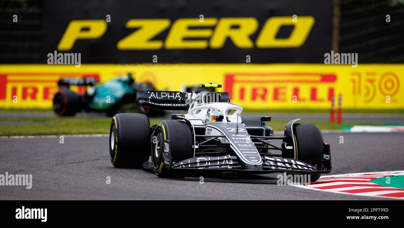 SUZUKA, JAPAN, Suzuka Circuit, 8. Oktober: Yuki Tsunoda (JPN) des Teams AlphaTauri im Jahr FP3 während des japanischen Formel-1-Grand Prix bei Suzuka C. Stockfoto