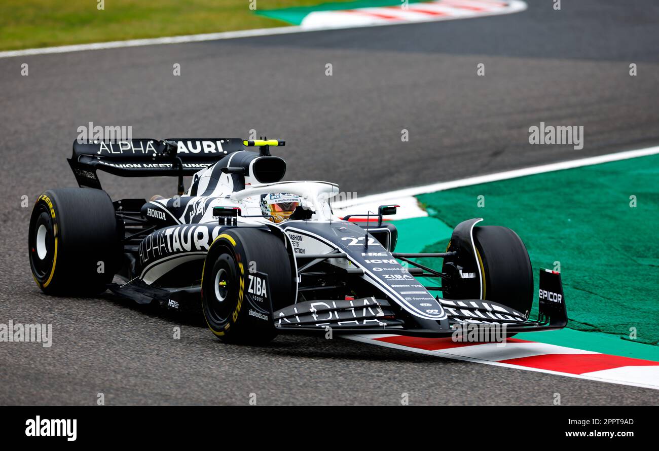 SUZUKA, JAPAN, Suzuka Circuit, 8. Oktober: Yuki Tsunoda (JPN) des Teams AlphaTauri im Jahr FP3 während des japanischen Formel-1-Grand Prix bei Suzuka C. Stockfoto
