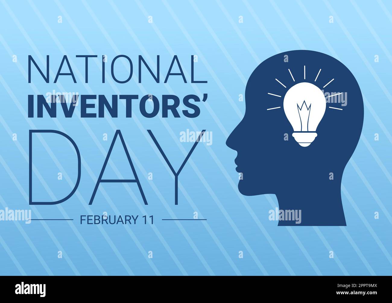 National Inventors Day am 11. Februar feiert Genius Innovation an Honor Creator of Science in Flat Cartoon Hand Drawn Template Illustration Stock Vektor